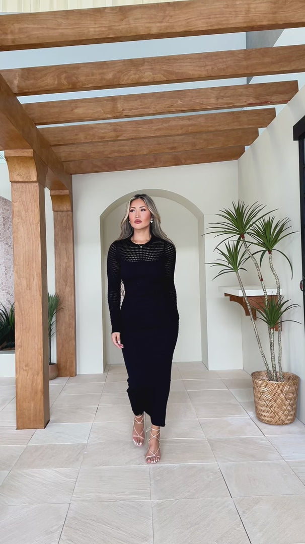 Hewitt Knit Maxi Dress - Black