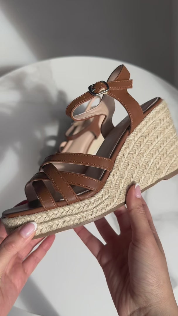 Selina Wedges - Brown