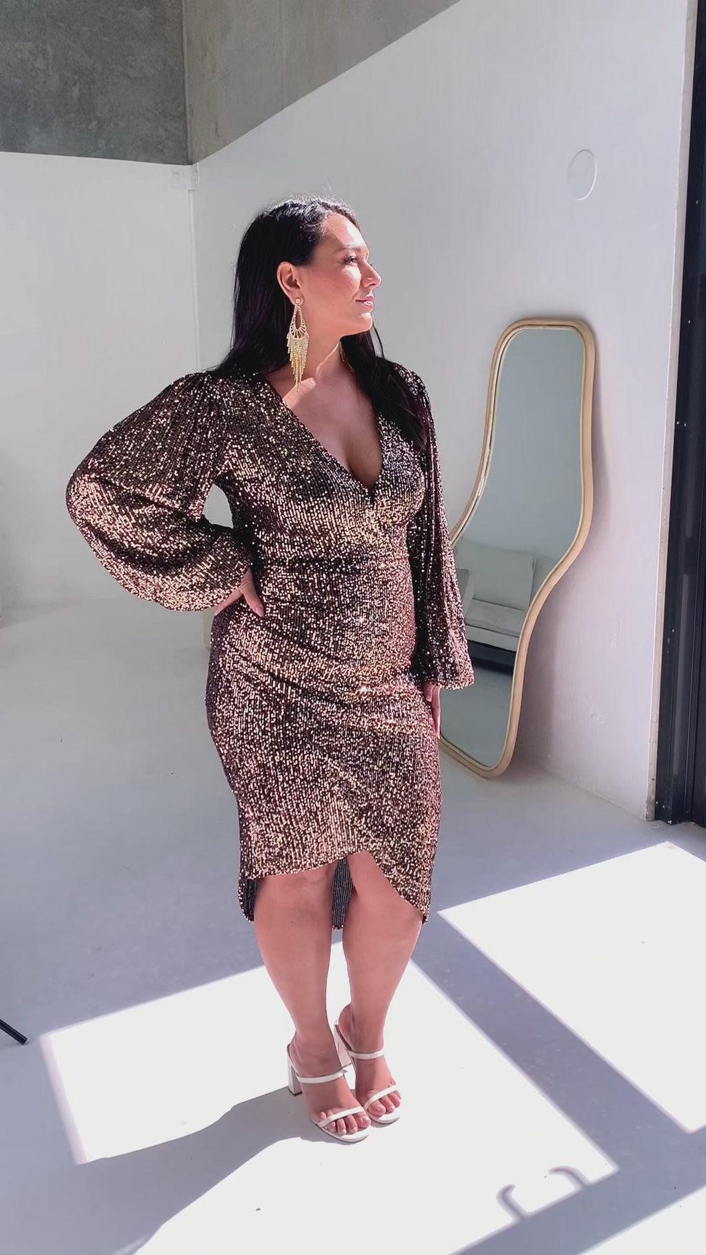 Leslie Dress - Bronze Black