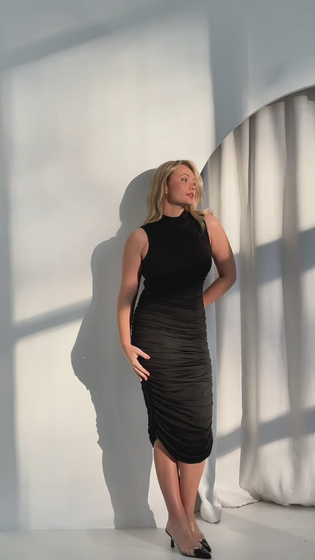 Melia Midi Dress - Black