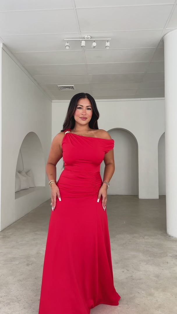 Tully Maxi Dress - Red