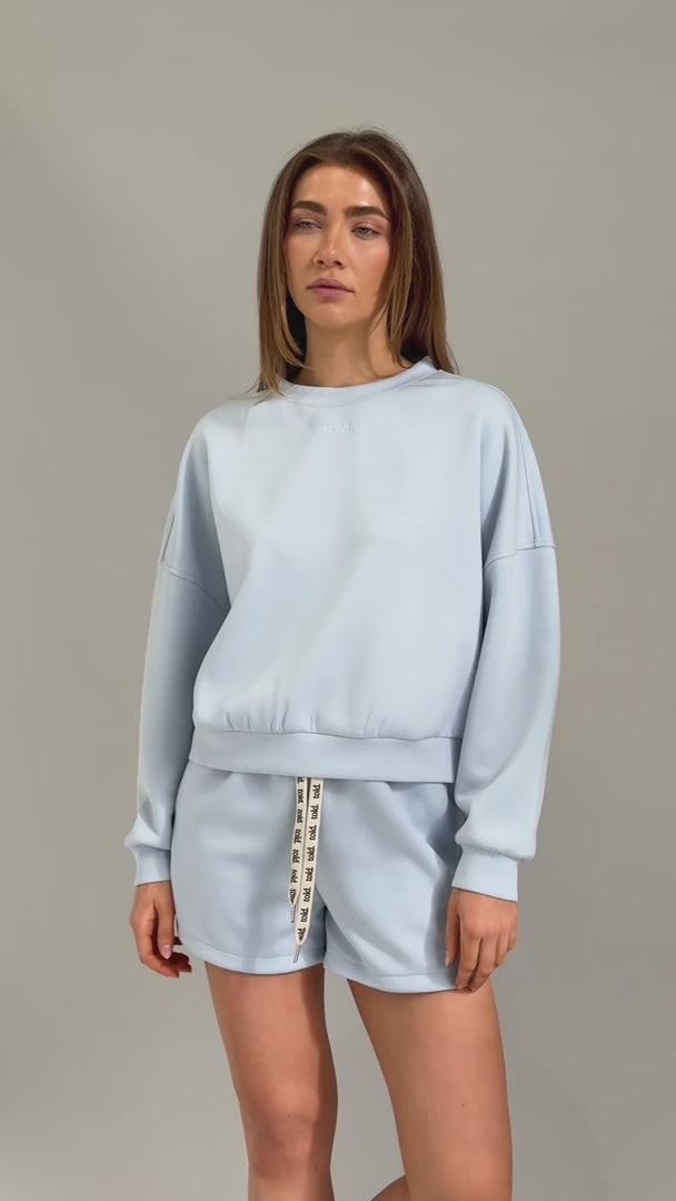 Rehka Crew Neck Jumper - Light Blue