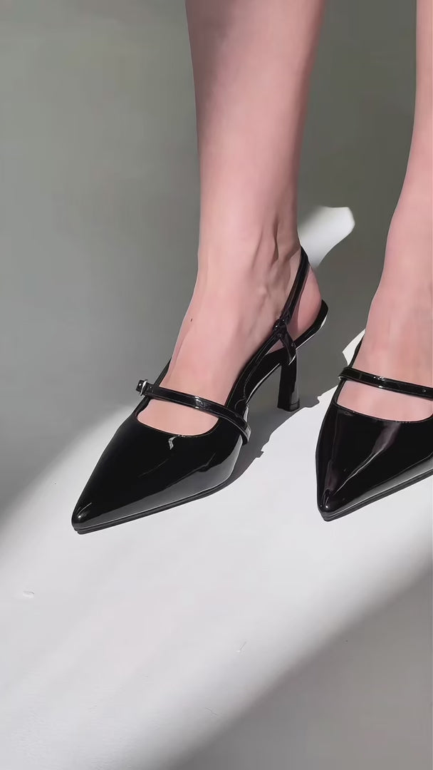 Liason Slingback Heels - Black