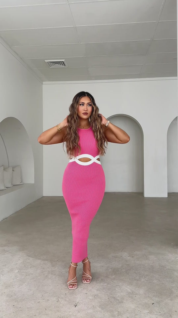 Nichelle Knit Maxi Dress - Rose