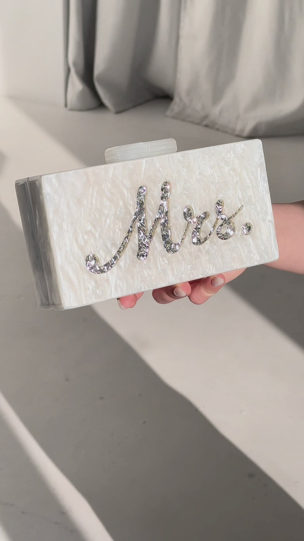 Eternity Clutch Bag - Silver Mrs