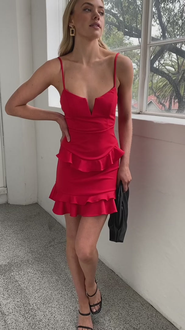 Nelly Mini Dress - Red