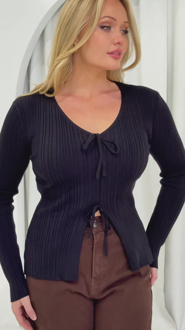 Nicky Knit Top - Black