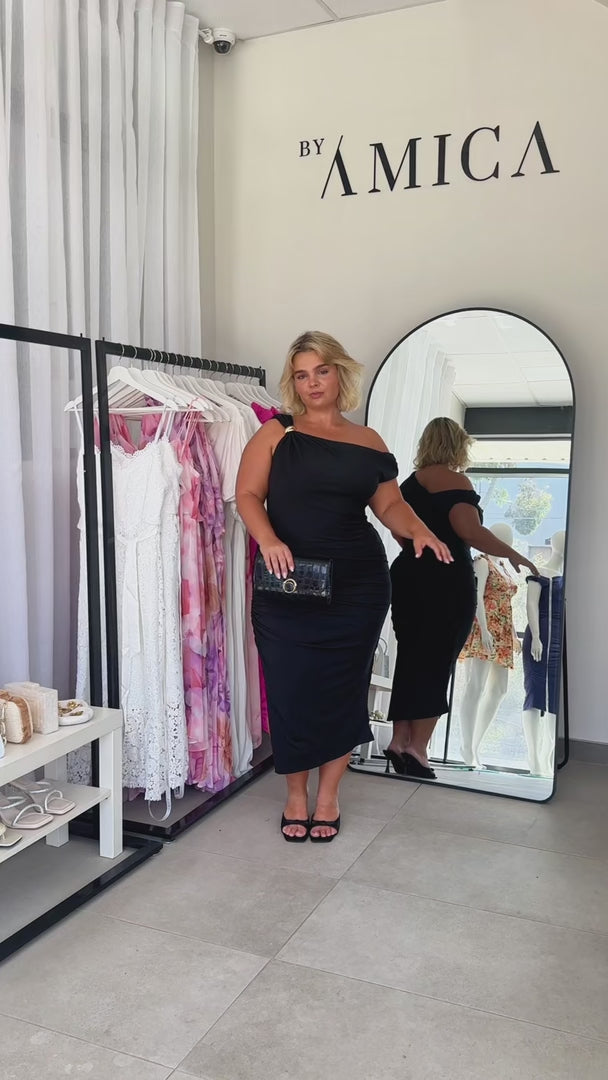Sonique Midi Dress - Black