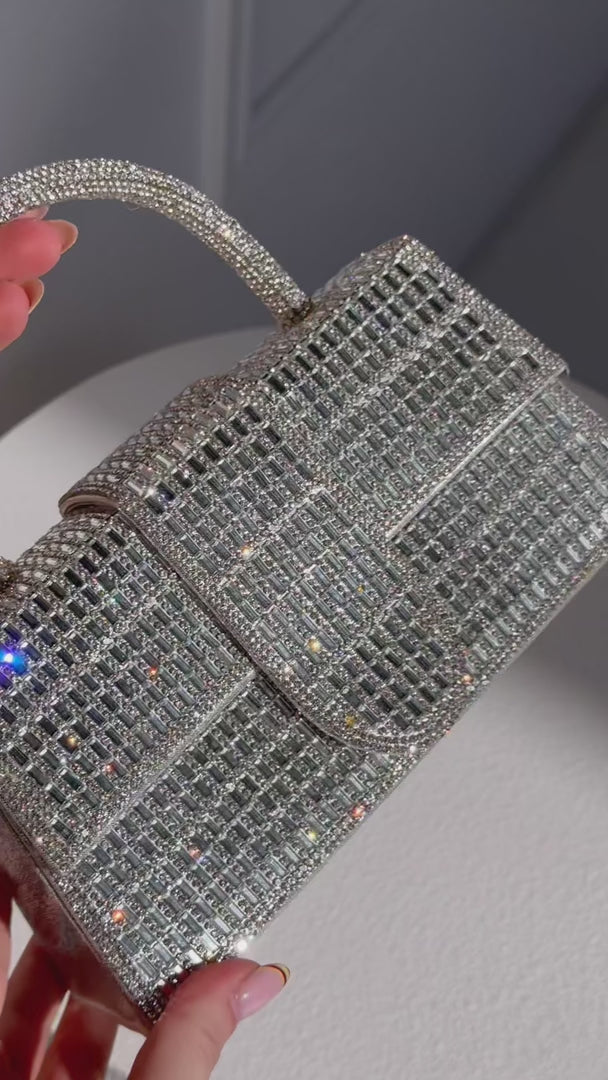 Nelani Rhinestones Bag - Silver