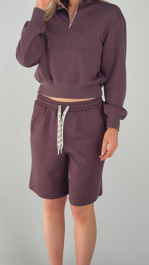 Tobi Unisex Boxy Shorts - Chocolate Brown