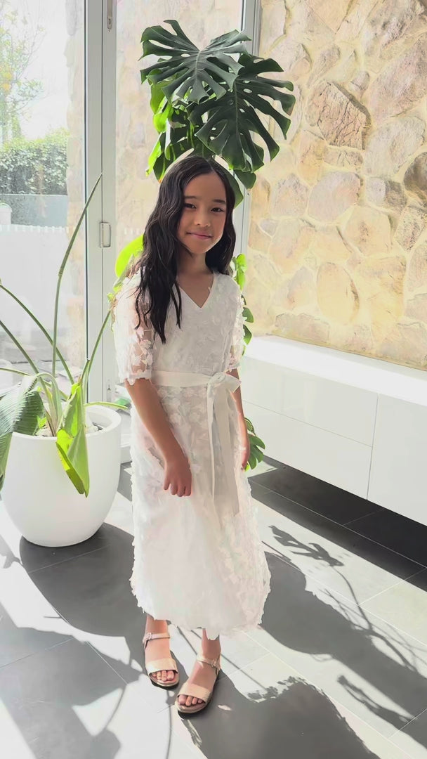 (PREORDER) Leonie Kids Dress - White