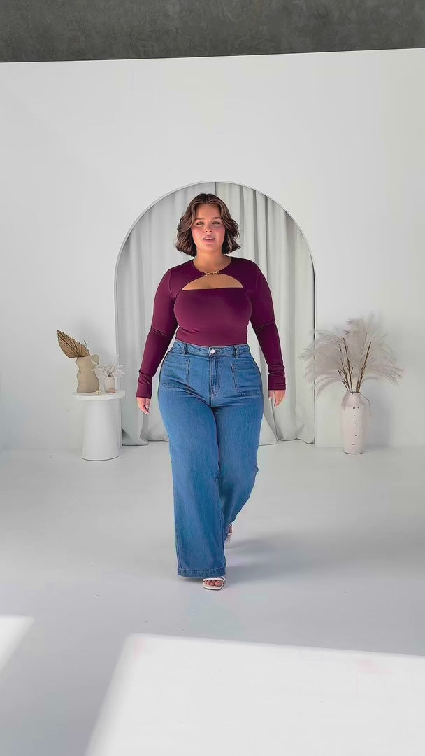 Geneva Bodysuit - Plum Wine