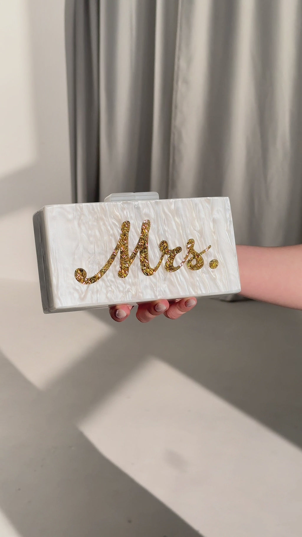 Eternity Clutch Bag - Gold Mrs