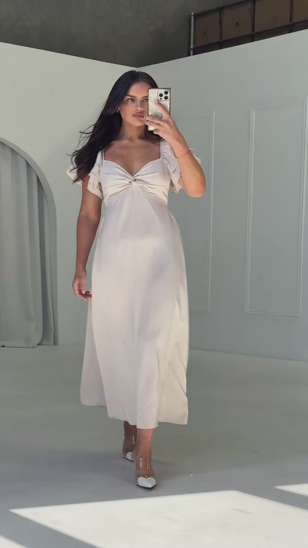 (PREORDER) In The Sky Maxi Dress - Bone