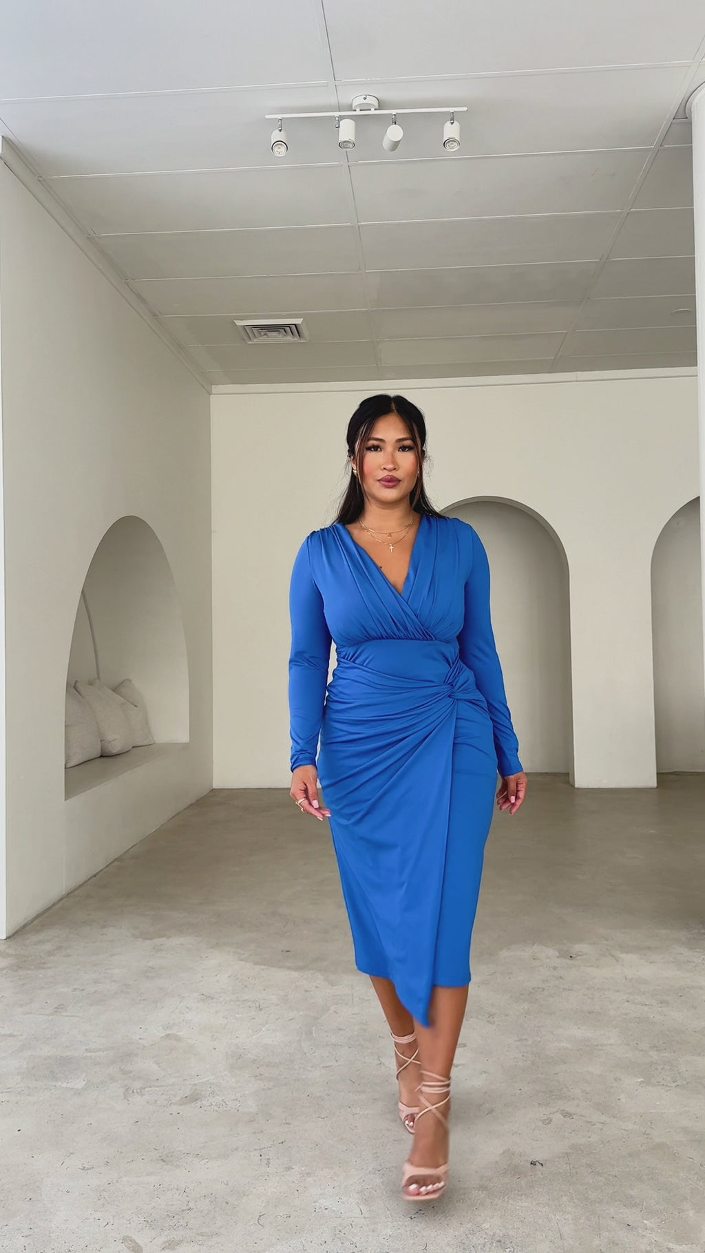 Selma Midi Dress - Blue
