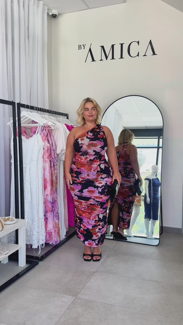 Wentworth Mesh Maxi Dress - Black Multi Floral