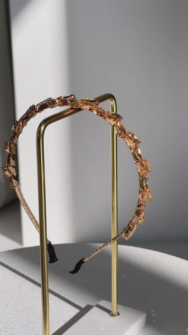 Oia Headband - Champagne Diamante