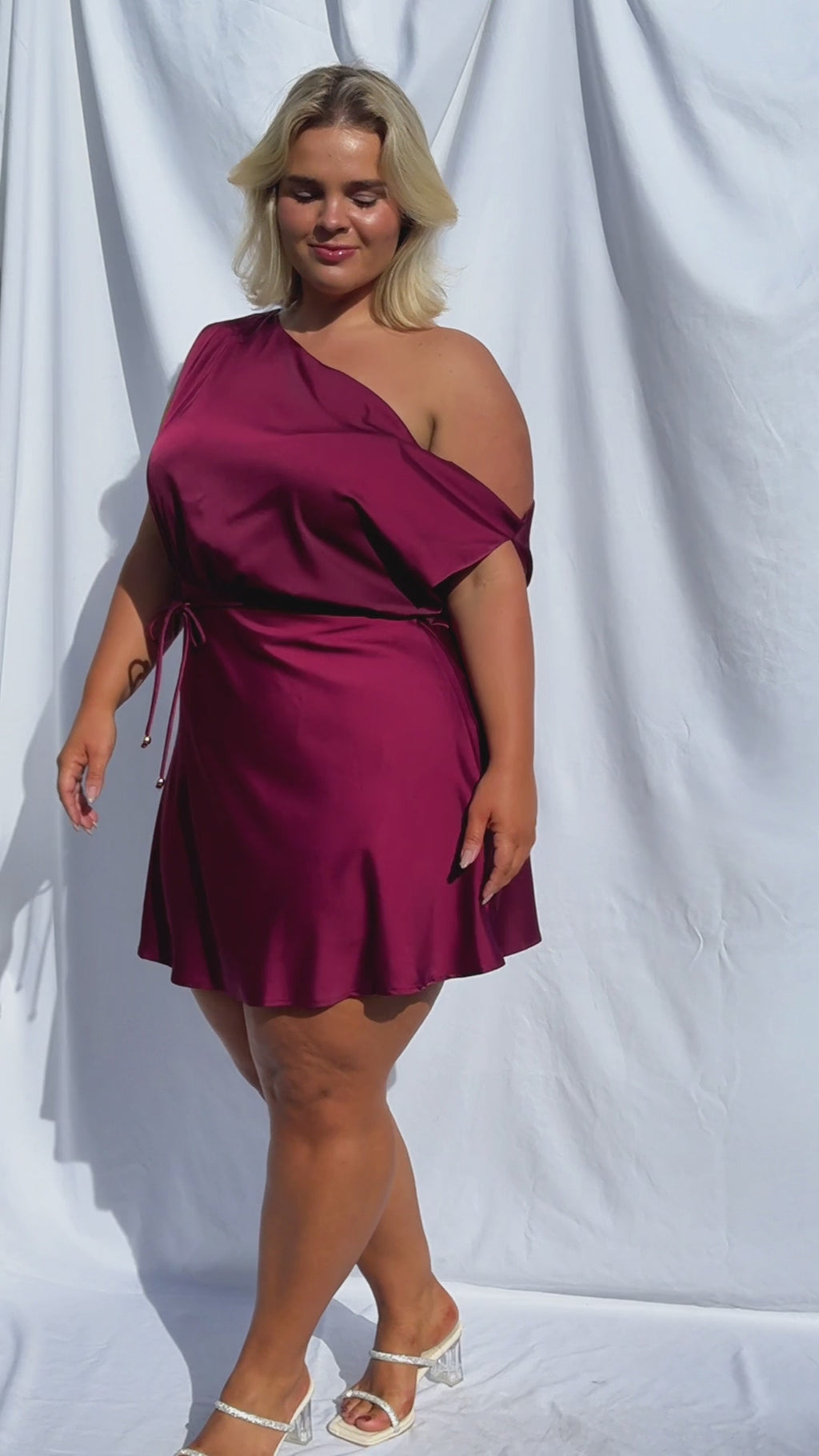 Martisha Mini Dress - Wine Plum