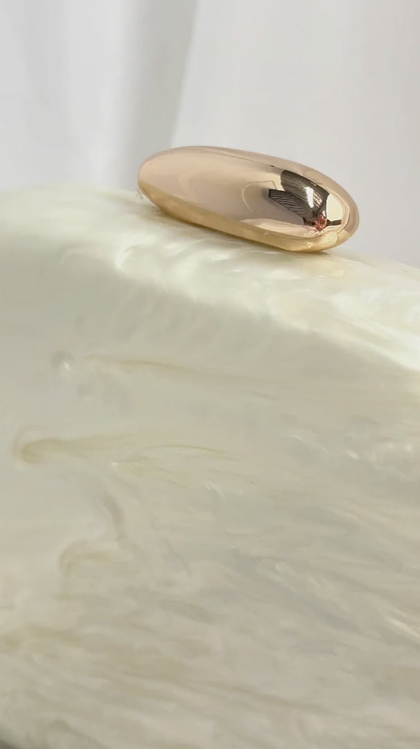 Clio Clutch Bag - Cream Pearl