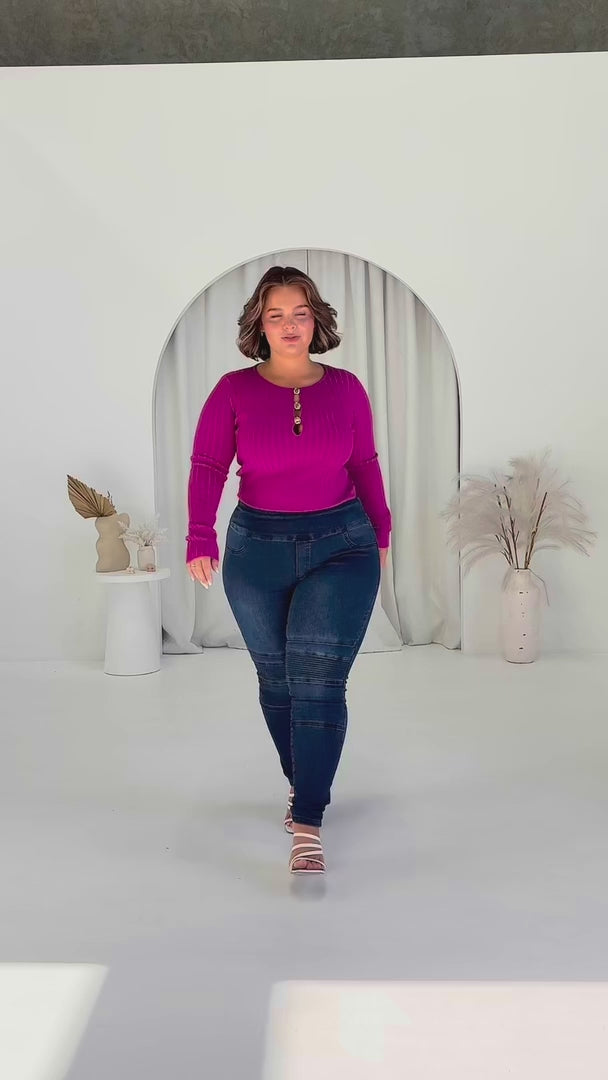 Benedict Knit Top - Plum