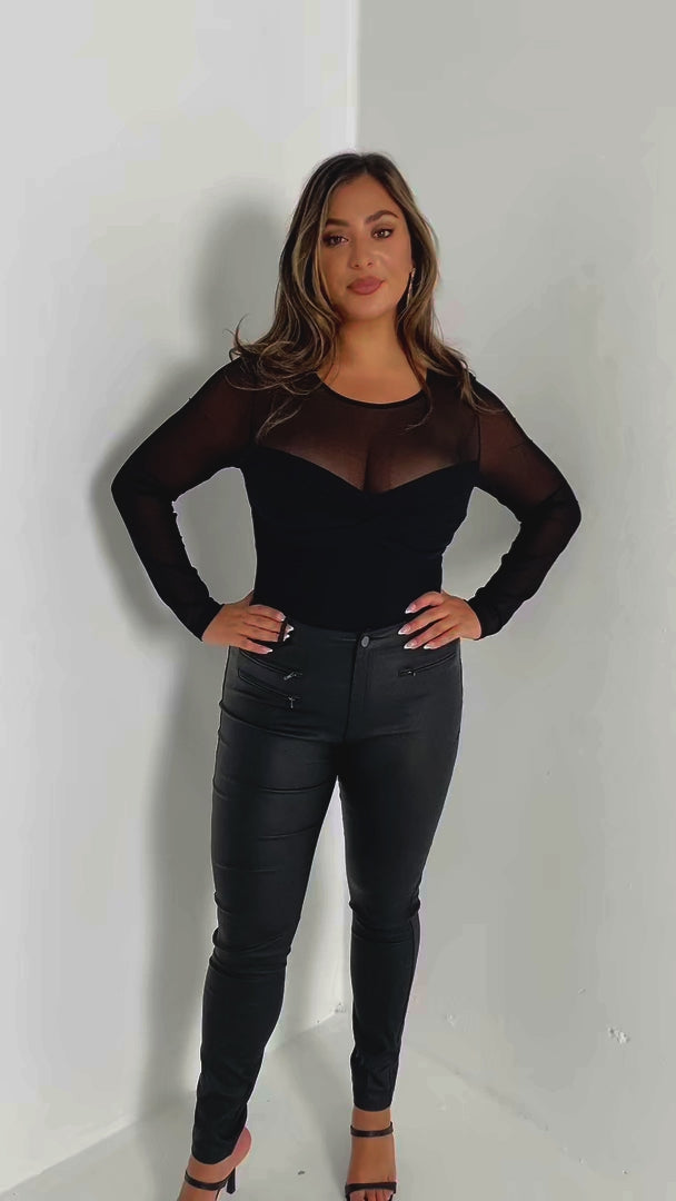 Veda Mesh Top - Black