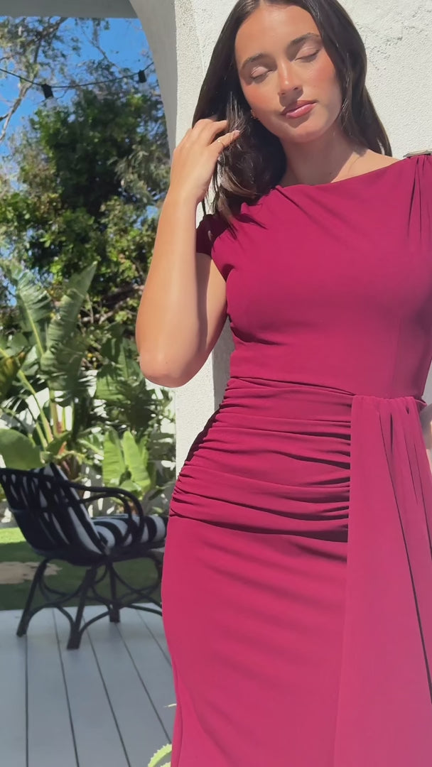 Saskia Maxi Dress - Wine