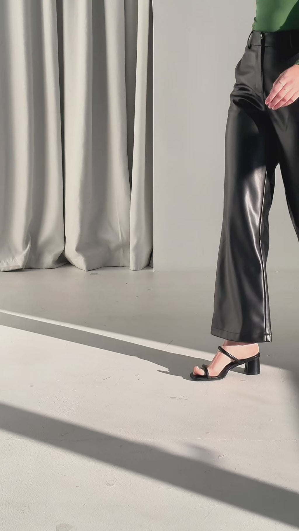 Zarlie Faux Leather Pants - Black