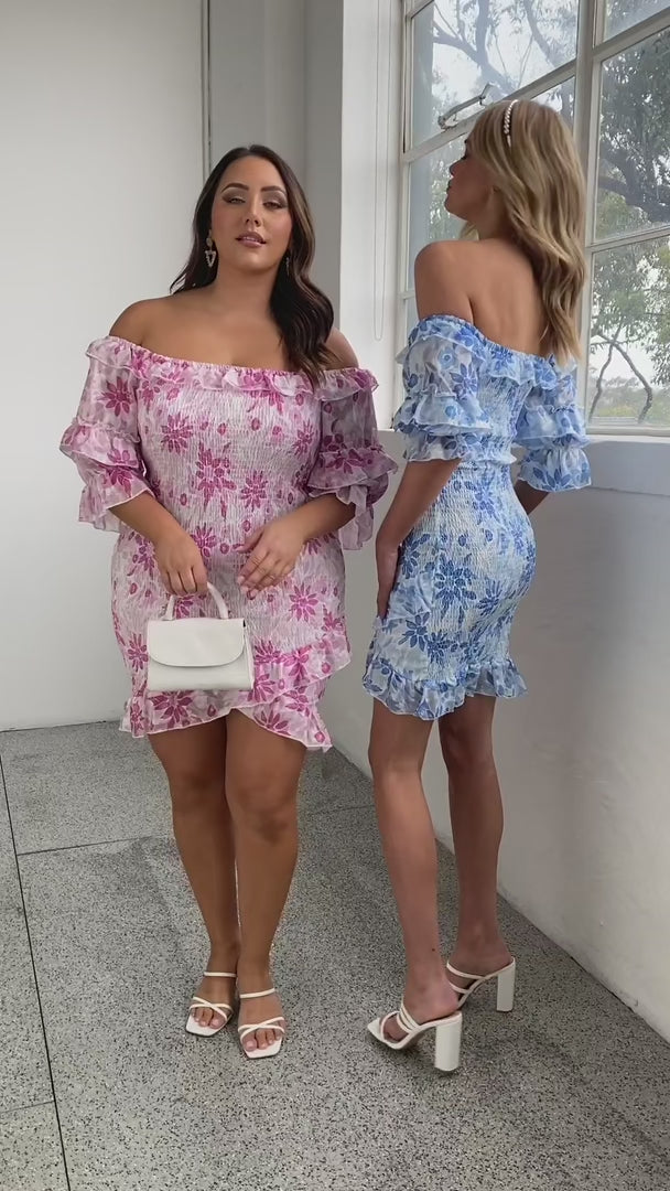 Anneline Dress - Blue Print