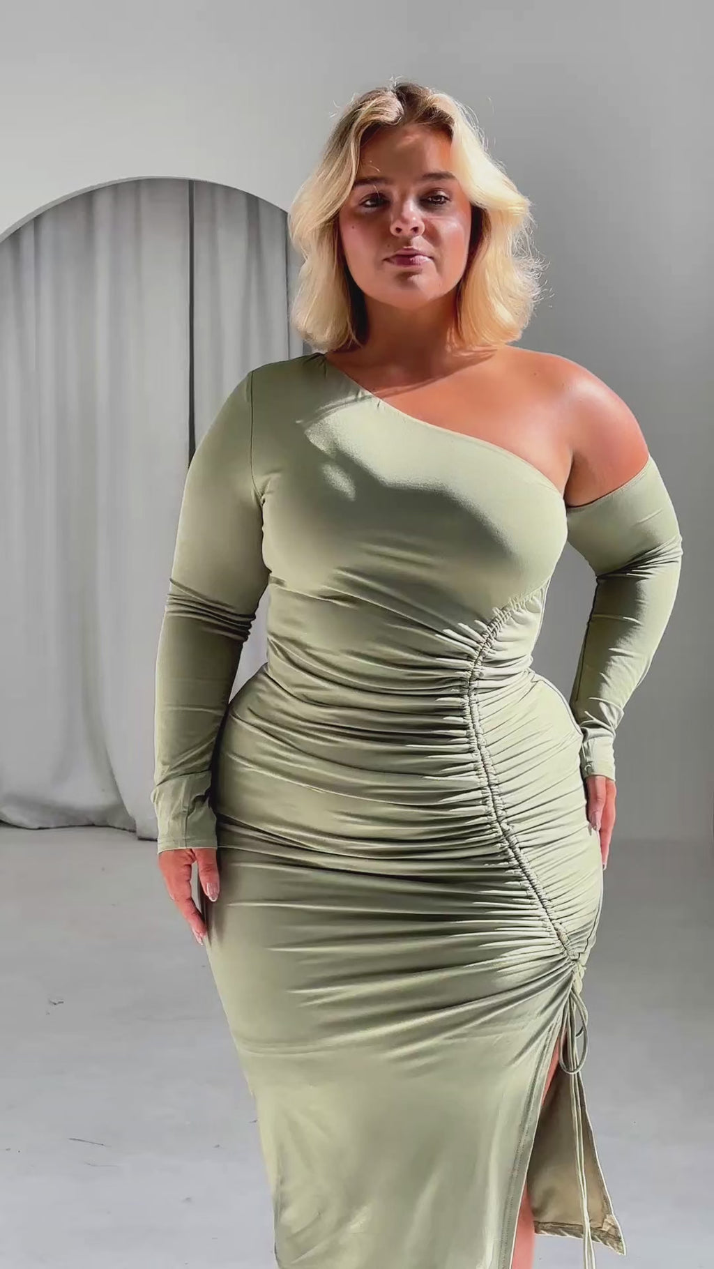 Sarah Midi Dress - Sage