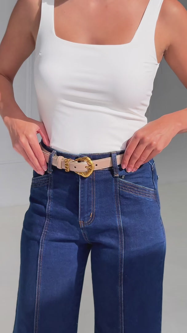 Serrano Belt - Taupe U Texture
