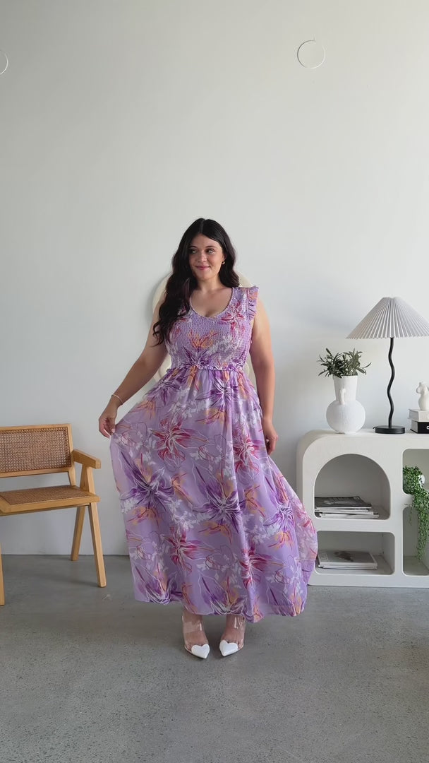 Briar Maxi Dress - Purple Floral