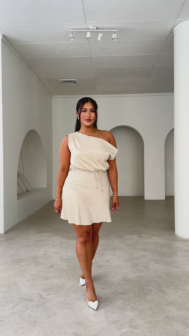 Martisha Mini Dress - Ivory Beige
