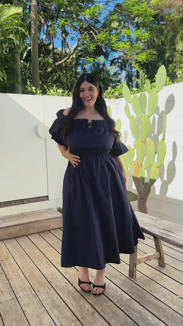 Nadine Midi Dress - Dark Navy