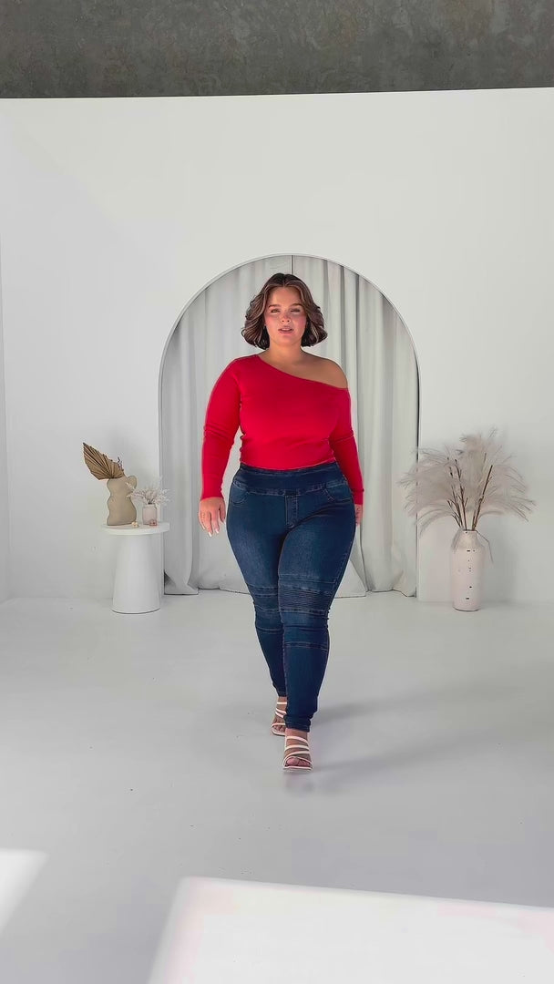Ashlee Knit Top - Tangerine Orange