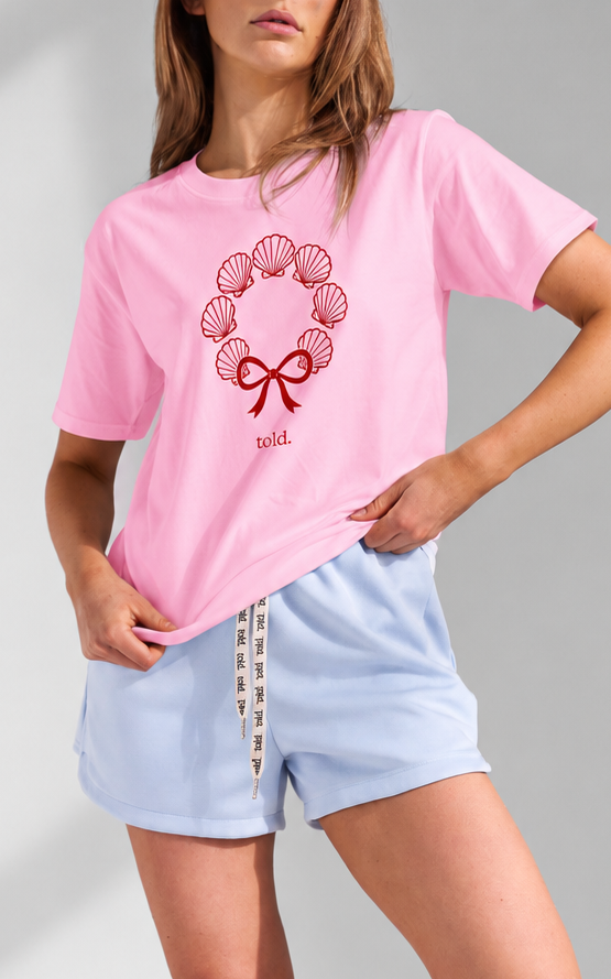 (PREORDER) Ricco Unisex Tshirt - Pink Shell