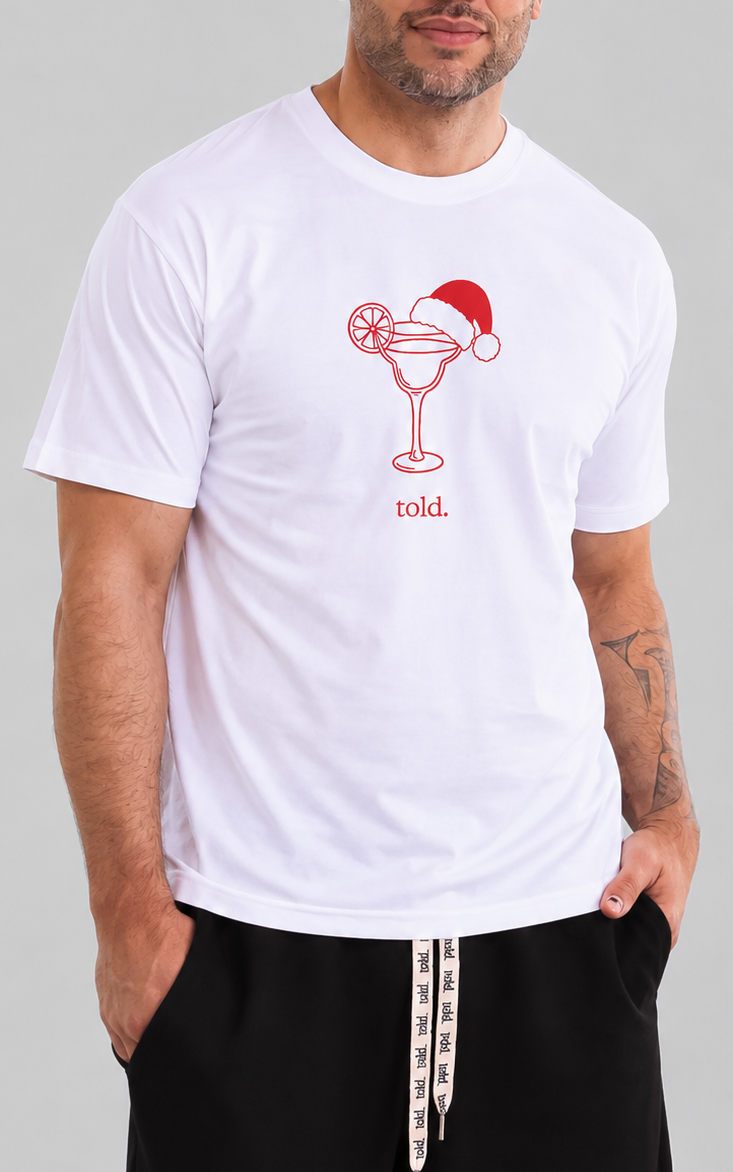 (PREORDER) Ricco Unisex Tshirt - White Cocktail