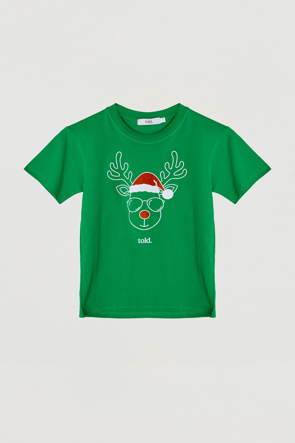 (PREORDER) Ricco Kids Tshirt - Green Reindeer