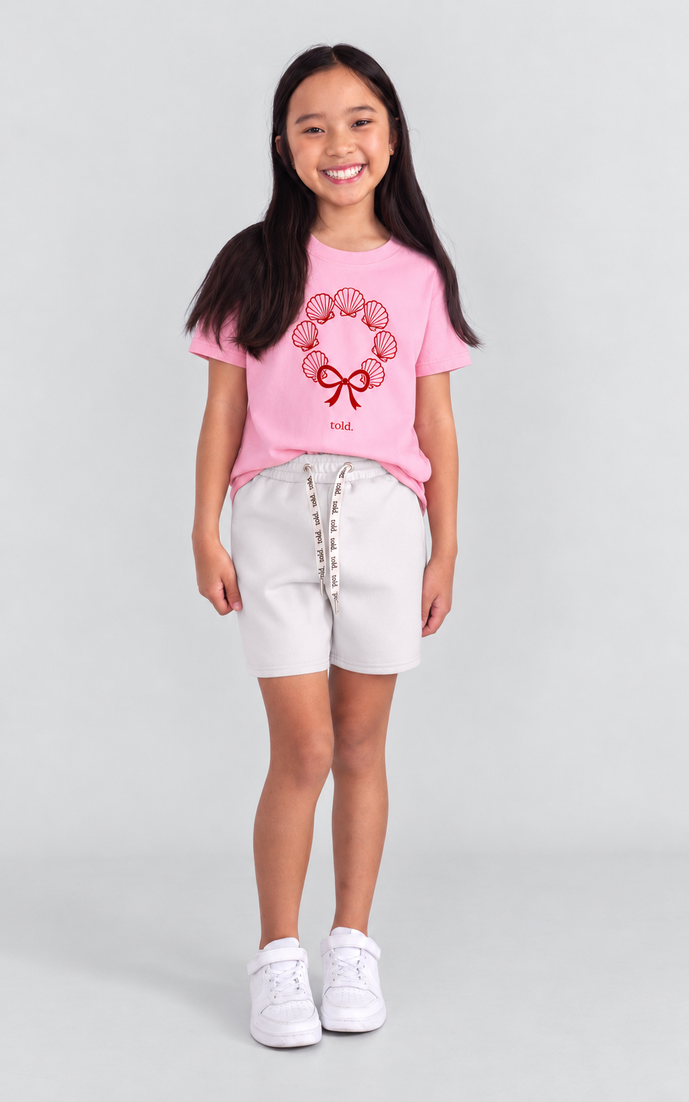 (PREORDER) Ricco Kids Tshirt - Pink Shell